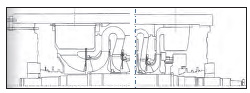 Rys. 9 Wielostopniowe stanowisko badawcze sprężarki promieniowej (firma Dresser- Rand, Sorokes i Koch [10]) Fig. 9 Multistage experimental test-rig of a centrifugal compressor [10]